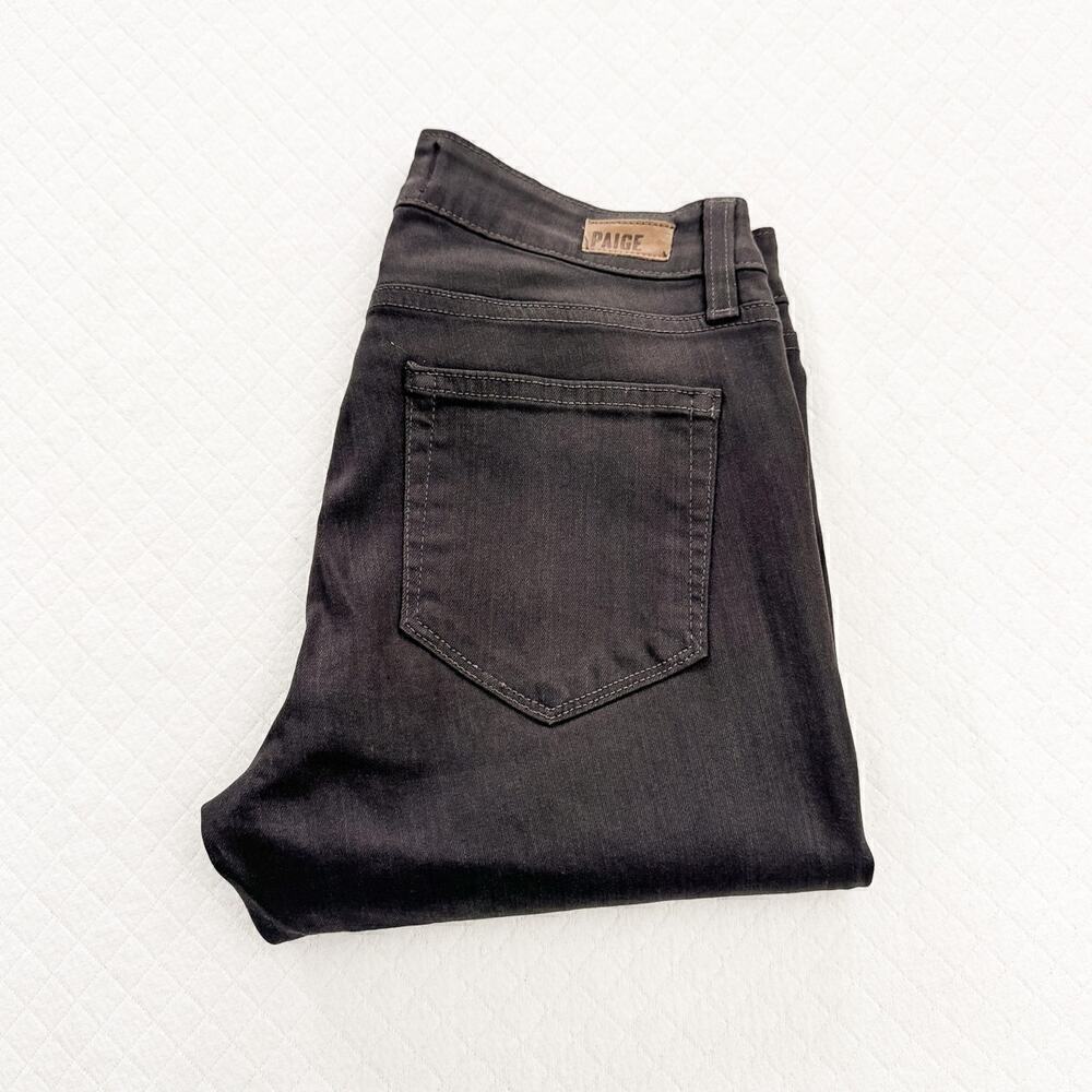 Paige Verdugo Ankle City Fog Silk Coating Denim Jean Gray Size 26